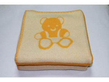 Дизайнерское шерстяное одеяло &quot;Желтые мишки&quot;
