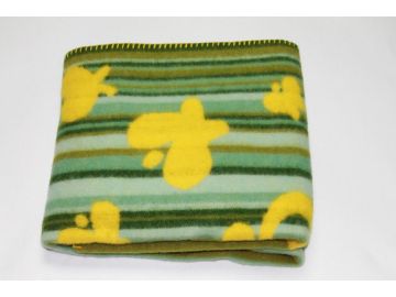 Дизайнерское шерстяное одеяло &quot;Желтые бабочки&quot;