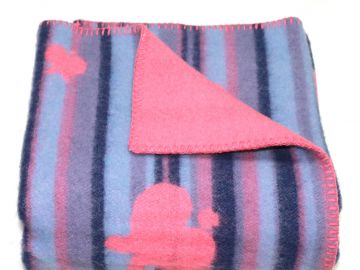 Дизайнерское шерстяное одеяло &quot;Розовые бабочки&quot;