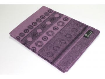 Дизайнерское шерстяное одеяло &quot;Фиолетовая фантазия&quot;